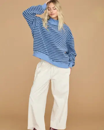 Something Blue Mock Neck