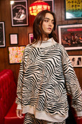 Zebra Muse Mock Neck