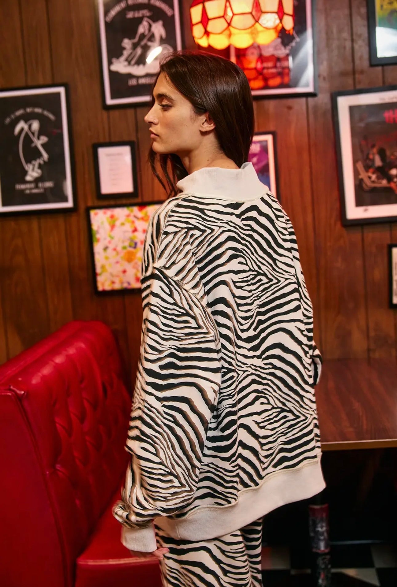 Zebra Muse Mock Neck